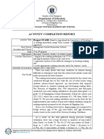 Reading Activity Completion Report