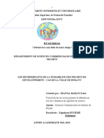 Déterminants de La Durabilité Des Projets de Développement