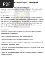 CBSE Class 10 Science Notes Chapter 9 Heredity and Evolution