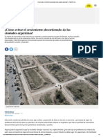 ¿Cómo Evitar El Crecimiento Desordenado de Las Ciudades Argentinas