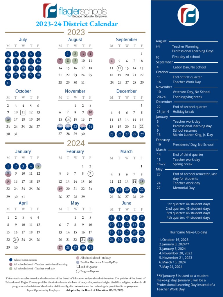 Flagler Schools Calendar | PDF
