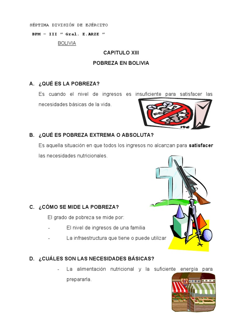 Pobreza en Bolivia: Causas y Consecuencias | PDF | Pobreza | Pobreza e ...