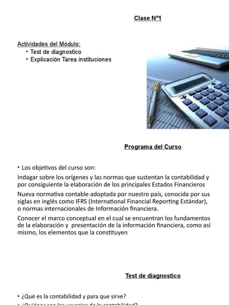 Presentacion Clase 1 Iniciacion Contabilidad Pdf