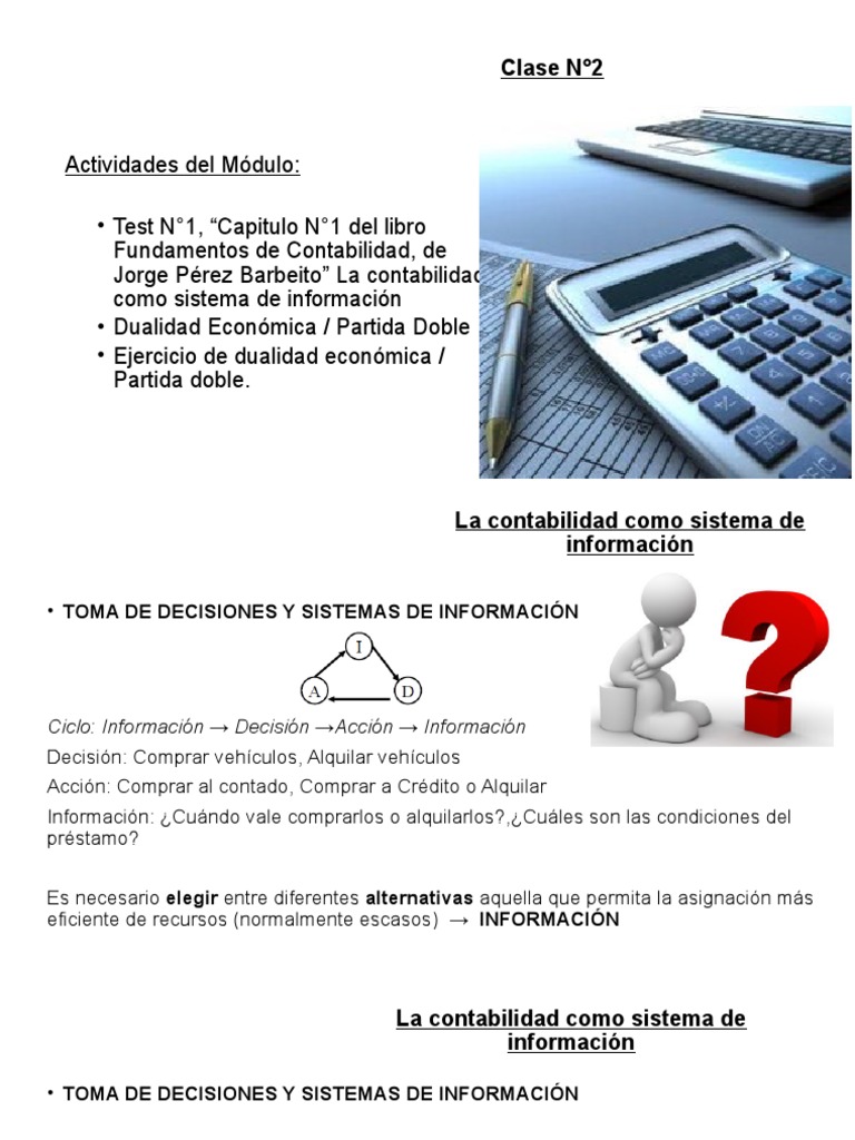 Presentacion Clase 2 Iniciacion Contabilidad Pdf Contabilidad Dinero