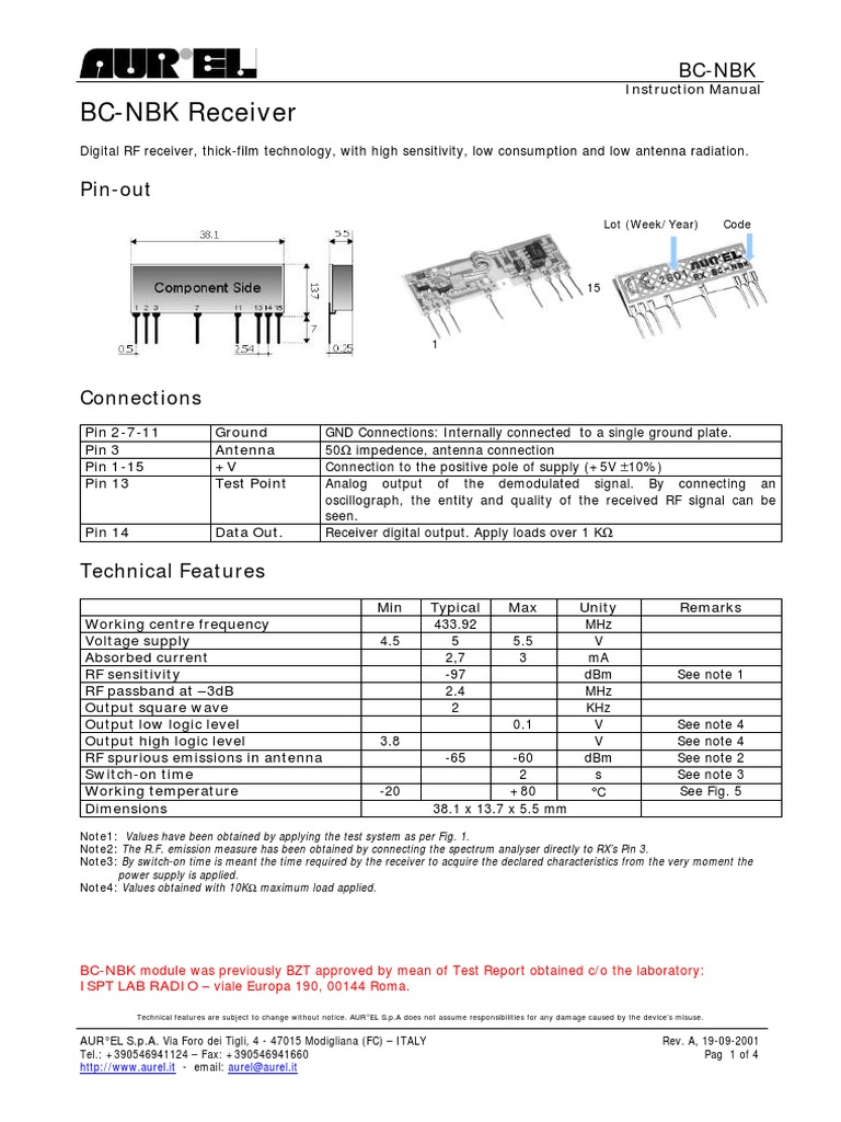 aurel BC NBK Full Download Free PDF Antenna (Radio) Hertz