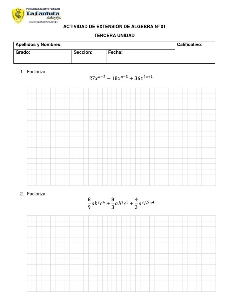 Actividad de Extensión de Álgebra 01 PDF