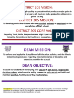 District School Dean Mission Statements