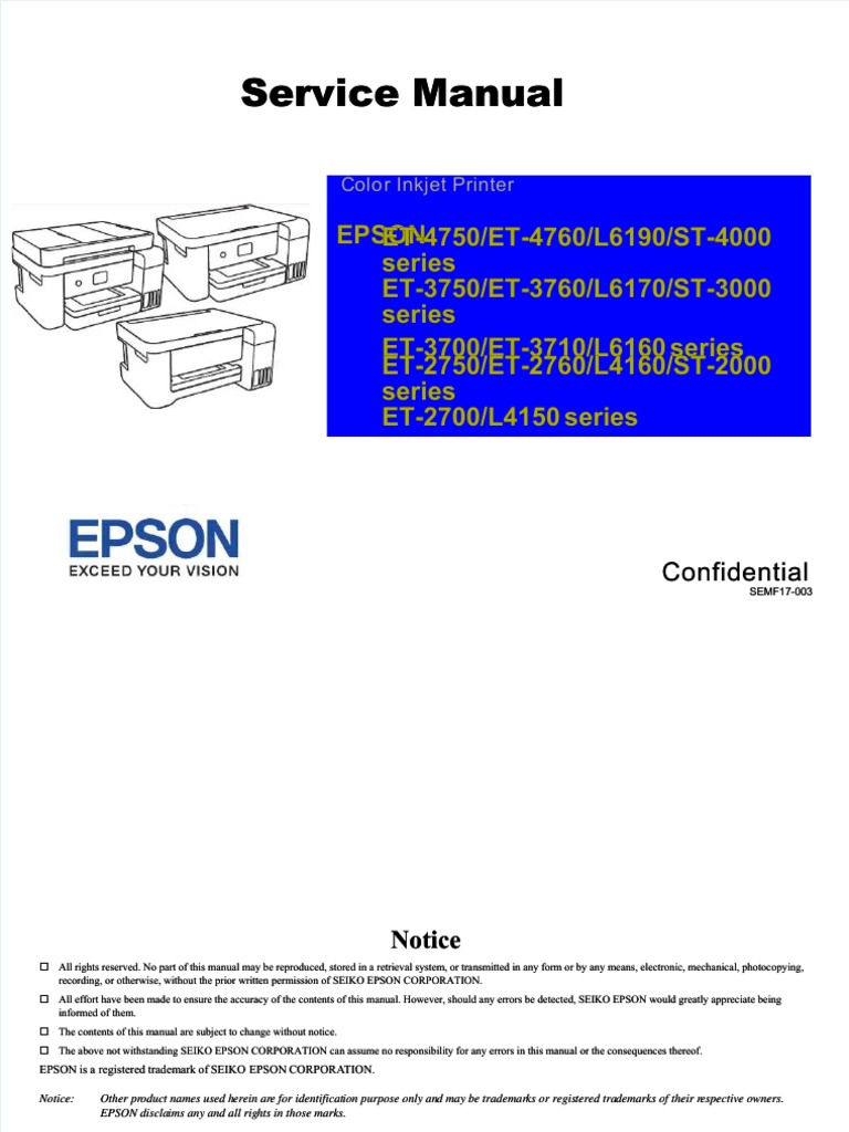 PDF Epson l4150 l4160 l6160 l6170 l6190 G Service Manual Compress | PDF