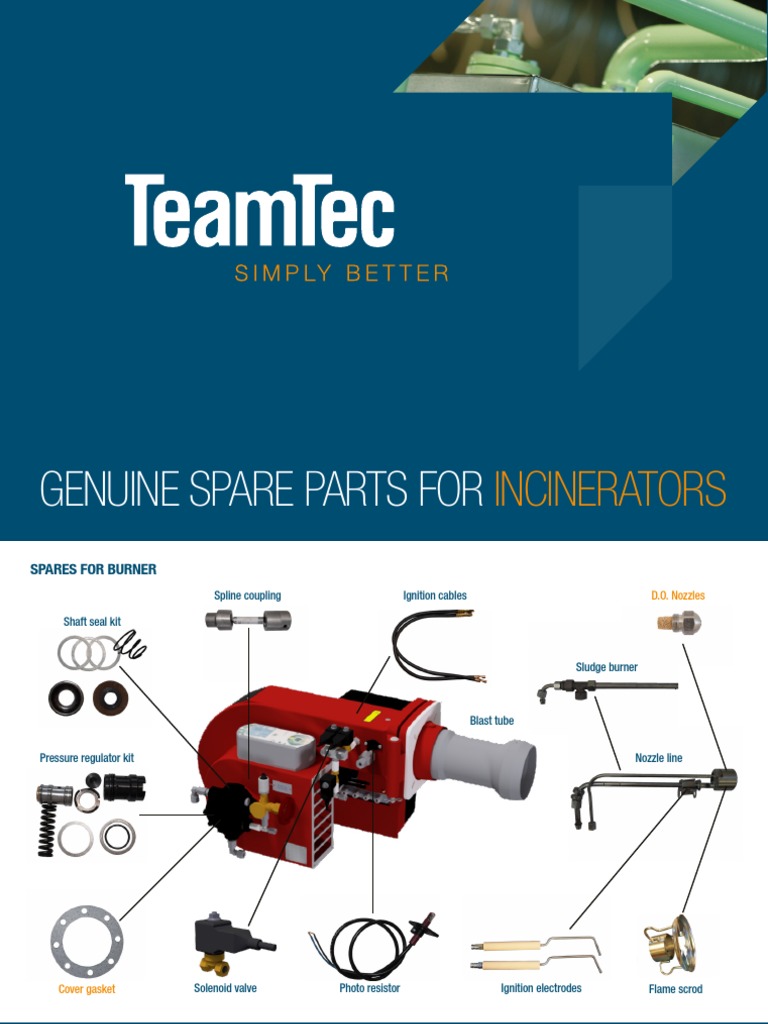 Genuine Incinerator Spare Parts Guide | PDF | Combustion | Thermocouple