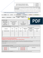 Copia de VT-FT-006 Solicitud de Cotización y Datos para La Programación Del Servicio