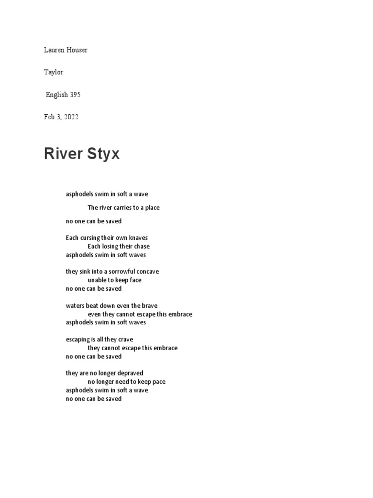 River Styx | PDF