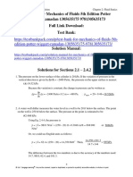 Mechanics of Fluids 5th Edition Potter Wiggert Ramadan Test Bank