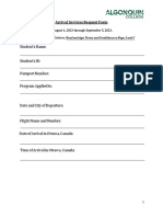 Arrival Services Agreement Form F2023