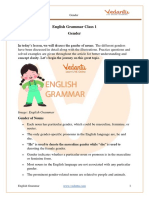 English Grammar Class 1 Gender - Learn and Practice - Download Free PDF