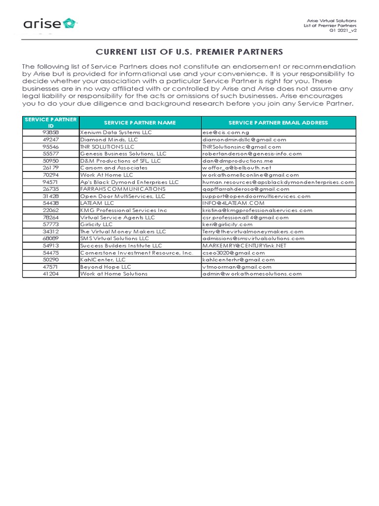 U.S. Premier Partner List Q1 2021 - Ver2 | PDF