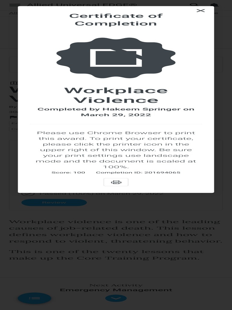 Workplace Violence Allied Universal EDGE® PDF