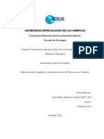 Estrés Laboral en Guardias y Cabos Del Servicio de Protección en Panamá.