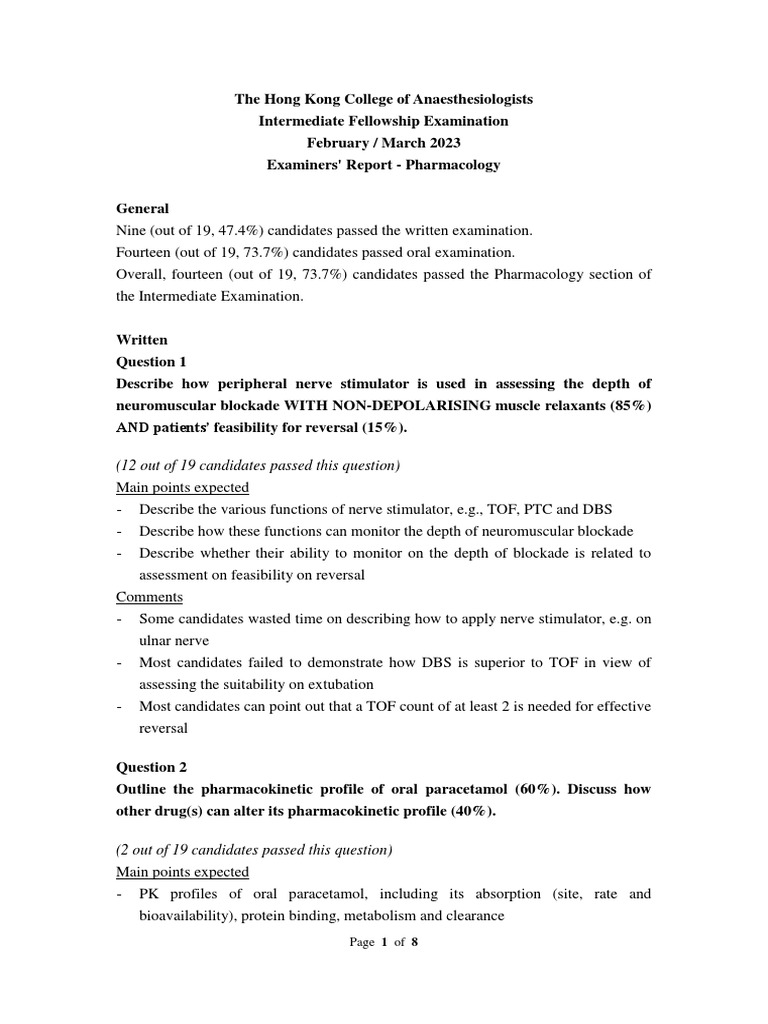 Exam ANS Pharmacology Report Inter2023 1 PRV PDF