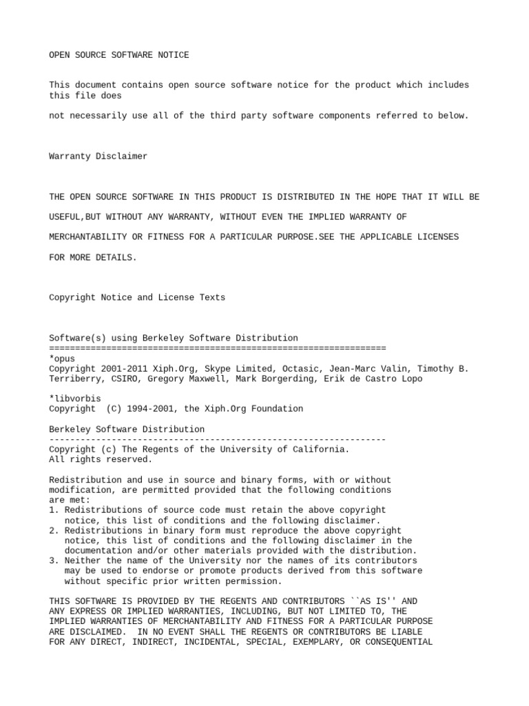 Open Source Software Licenses-NetSDK - Csharp | PDF