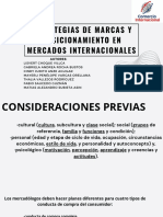 Estrategias de Marcas Y Posicionamiento en Mercados Internacionales