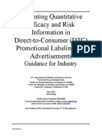 Presenting Quantitative Efficacy and Risk Information in Direct-to-Consumer (DTC) Promotional Labeling and Advertisements