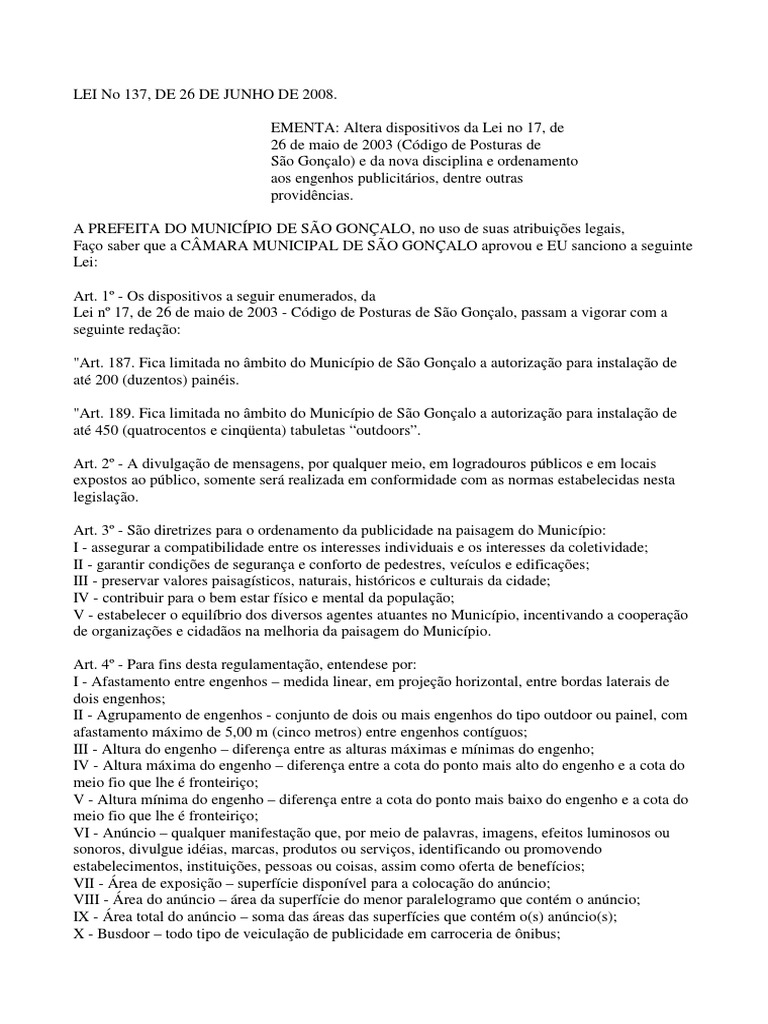 Lei 137 | PDF