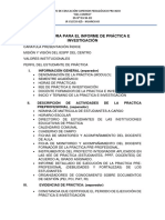 Estructura para El Informe de Práctica e Investigación