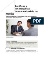 Como Identificar y responder preguntas trampa en entrevista de trabajo