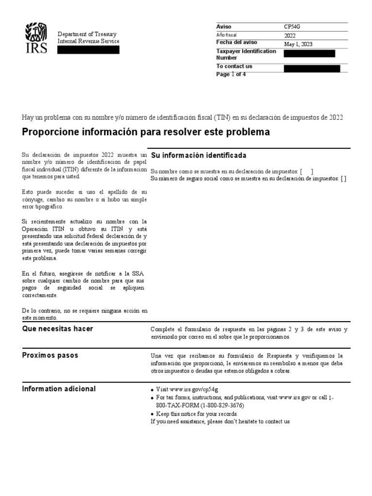 Aviso CP565: Discrepancia de TIN | PDF