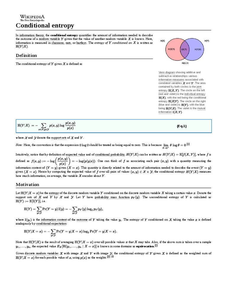 Conditional Entropy Chain Rule