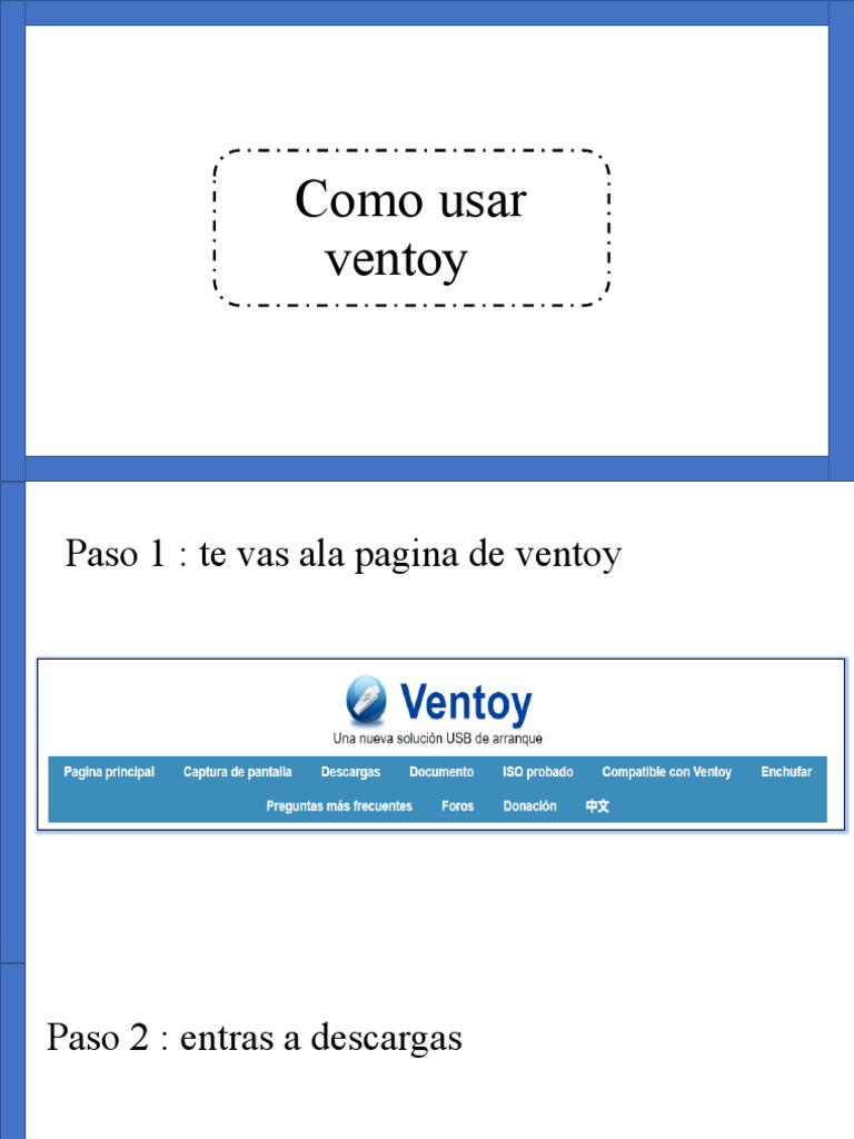 Guía rápida para usar Ventoy en Windows | PDF | Informática