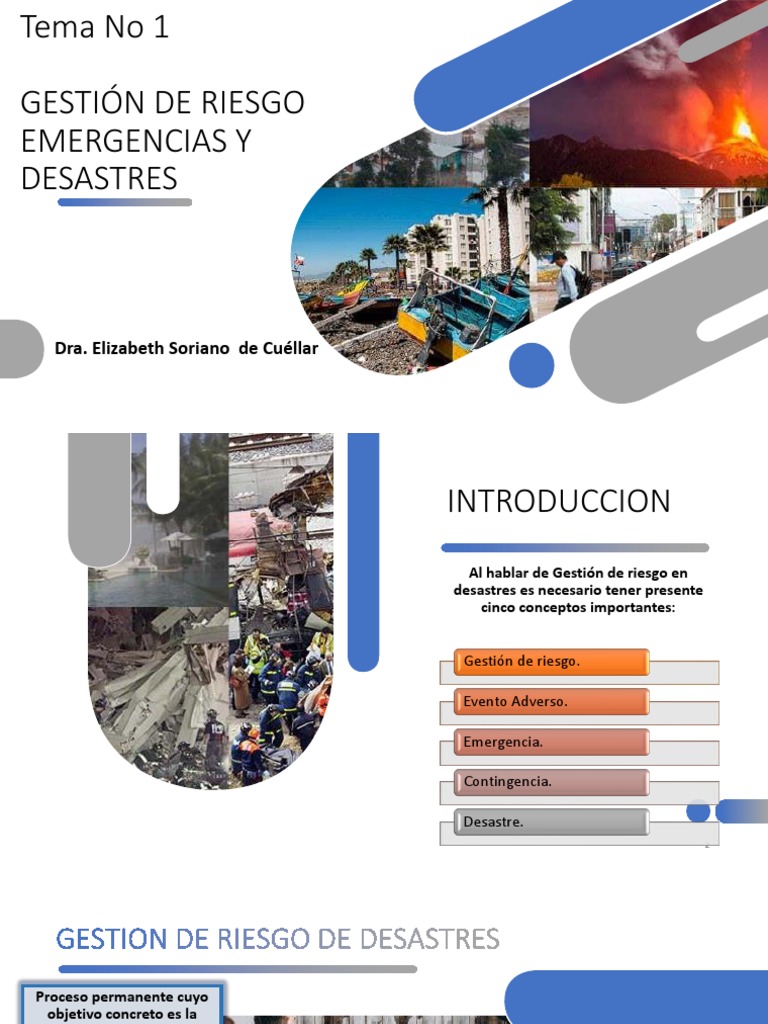 Tema No 1 Emergencias y Desastres | PDF | Riesgo | Emergencia