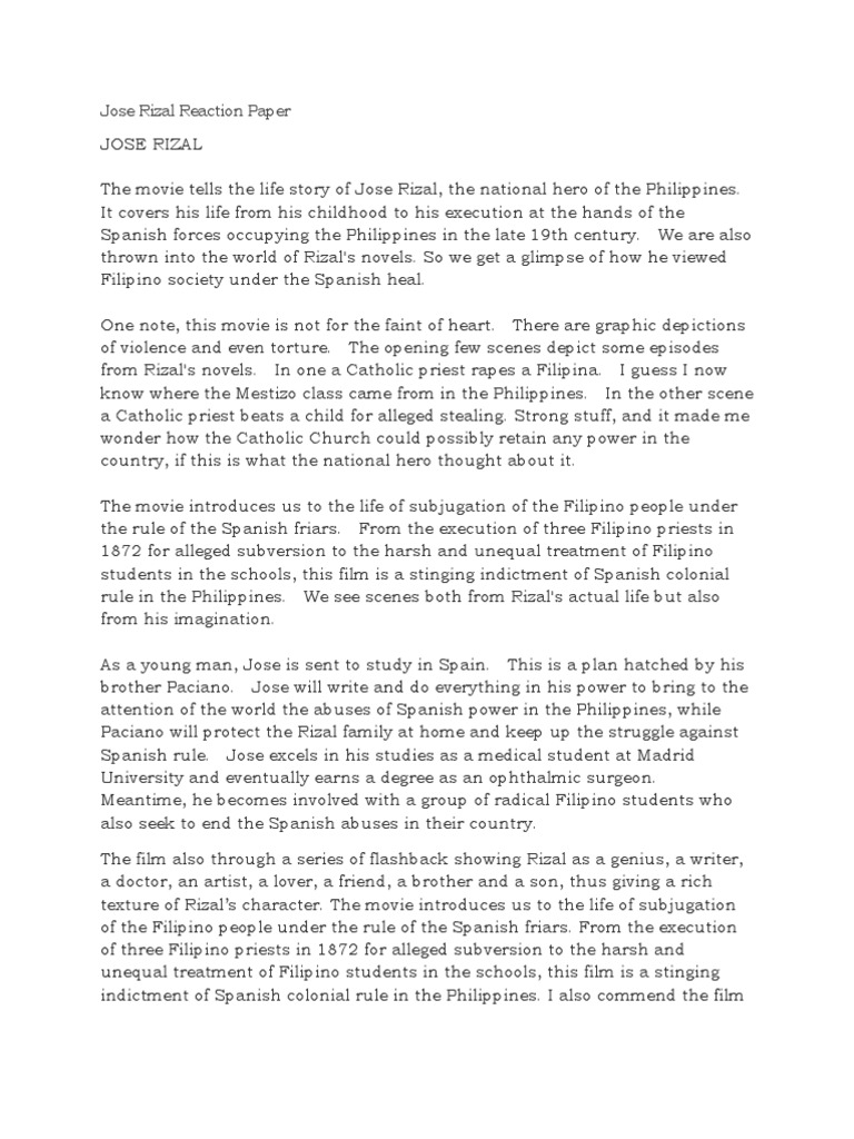 the first essay of dr. jose rizal
