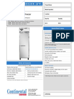 1-Section Reach-In Freezer: Model