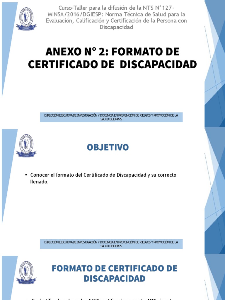 5 1 Formato De Certificado De Discapacidad Y Su Llenado PDF 