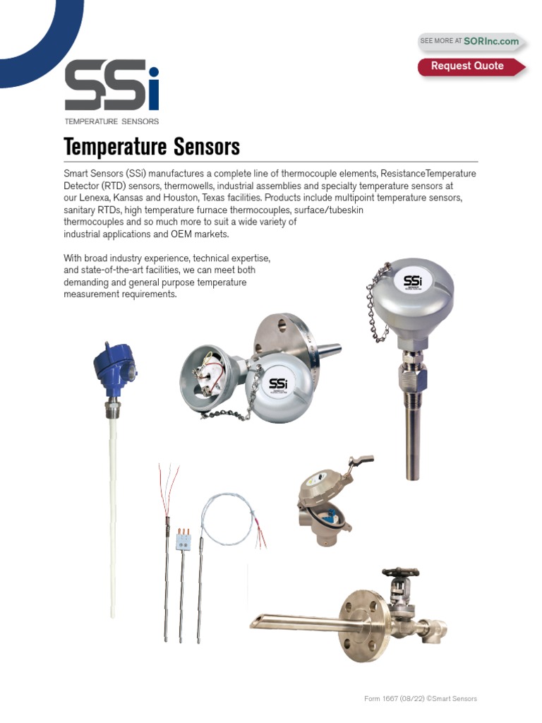 Partida 5. TT-10415D Ensamble RTD-Termopozo SOR SSI Temperature Sensors ...