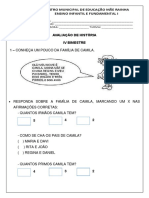 0 - Avaliação de Historia