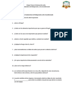 Práctica de Exámen Fundamentos de Refrigeración y Aire Acondicionado