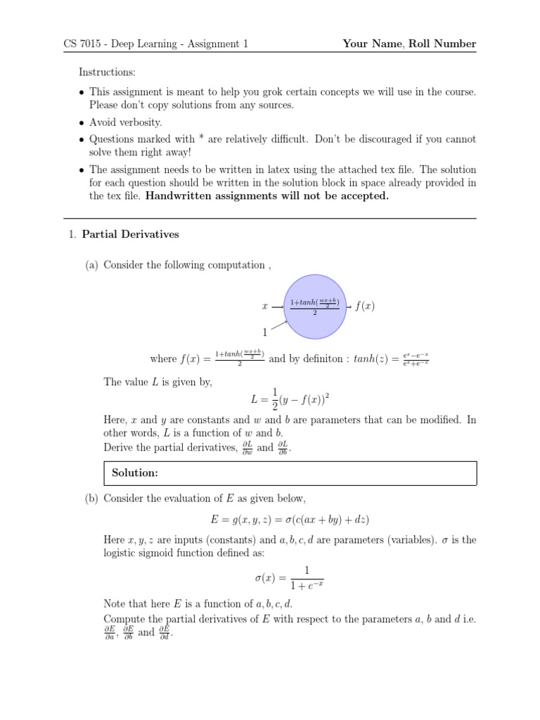 Deep Learning Assignment 1 Solutions | PDF | Matrix (Mathematics ...