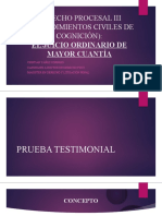 Procesal Procedimientos Civiles de Cognición