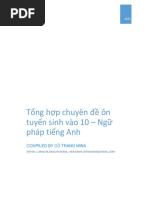 Tổng Hợp Chuyên Đề Ngữ Pháp Tiếng Anh Vào 10 Cô Trang Mina | PDF