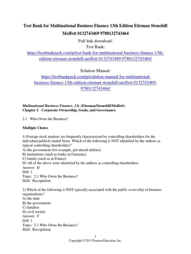 MULTINATIONAL BUSINESS FINANCE EITEMAN PDF visual data 7