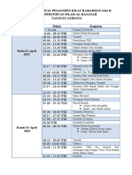 SUSUNAN JADWAL PESANTREN KILAT RAMADHAN 1444 H 2