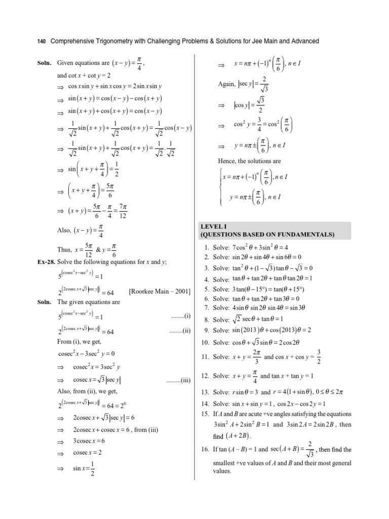 Comprehensive Trigonometry For IIT JEE Main and Advanced Rejaul Makshud