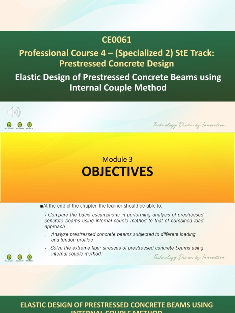Ce0061 Professional Course 4 - (Specialized 2) Ste Track: Prestressed ...