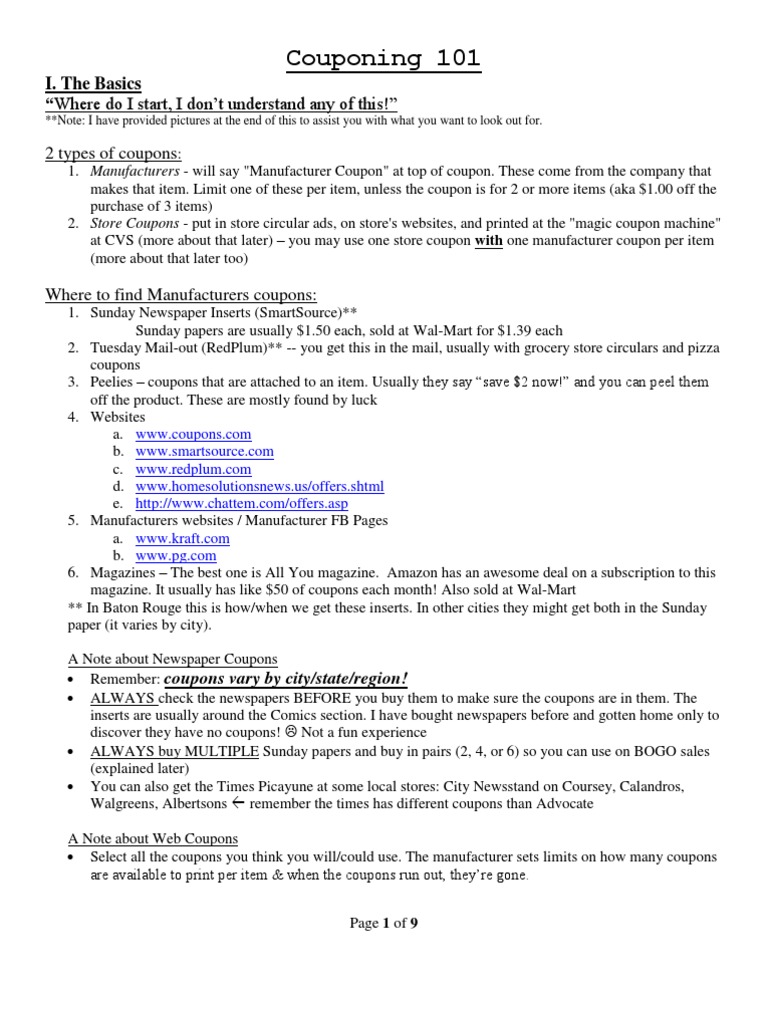 Couponing 101: A Beginner's Guide | PDF | Coupon | Loyalty Program
