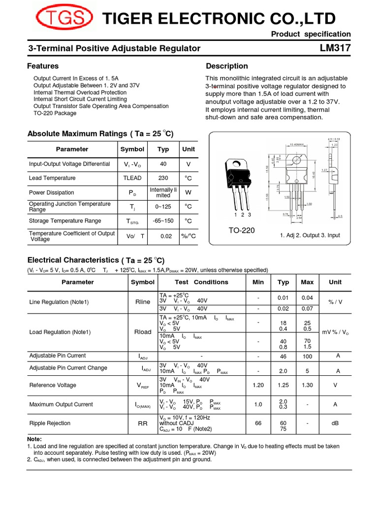 Datasheet | PDF | Electrical Components | Electrical Engineering
