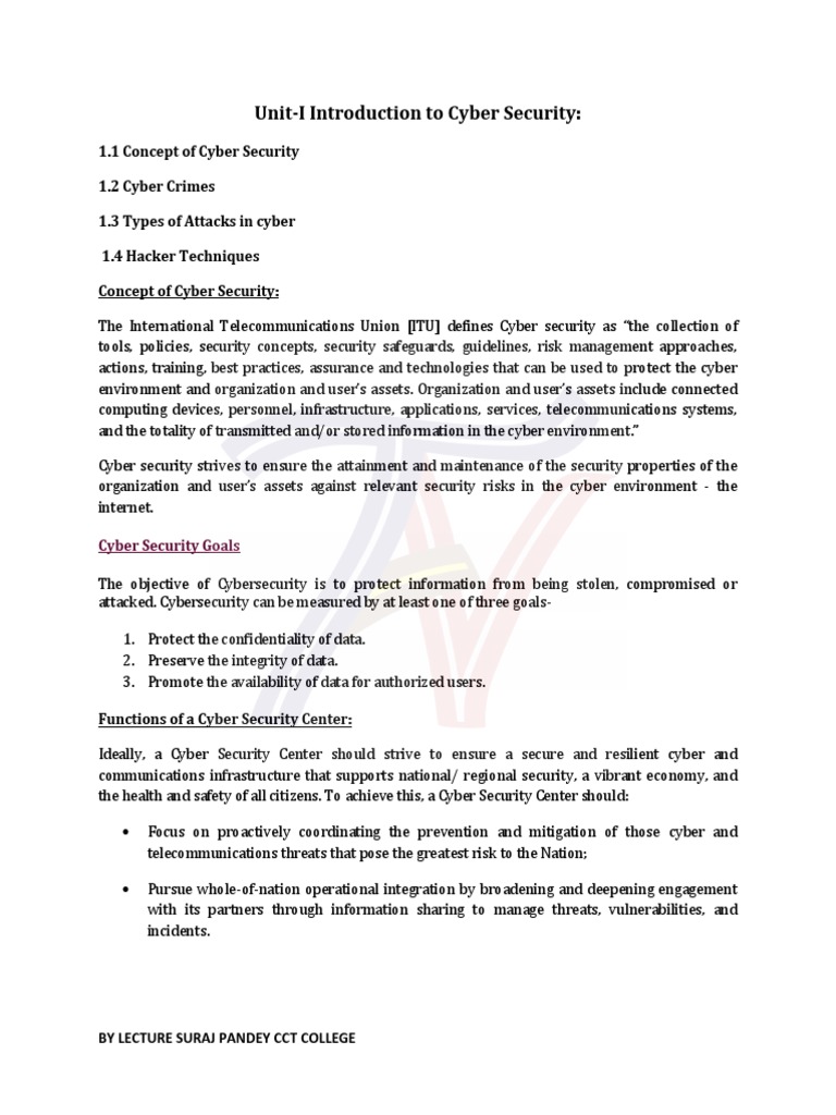 Cyber Security Study Materials | PDF