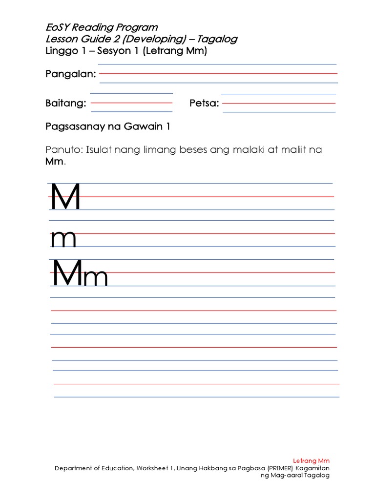 Tagalog DEVELOPING WK1S1 | PDF