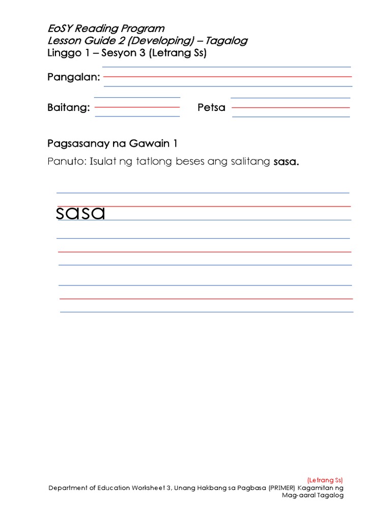 Tagalog DEVELOPING WK1S3 | PDF